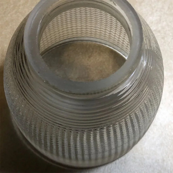 Holophane Clear Glass Waffle Pattern Pendant Shade Diffuser 5.5" - Picture 3 of 5